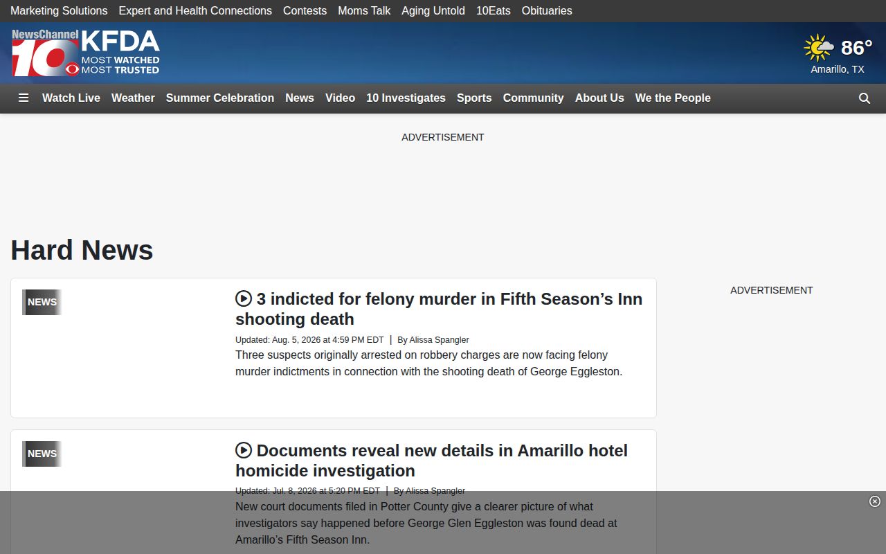 Potter County crime news source, NewsChannel10 Hard News
